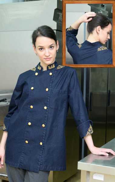 Luxury denim blouse for women